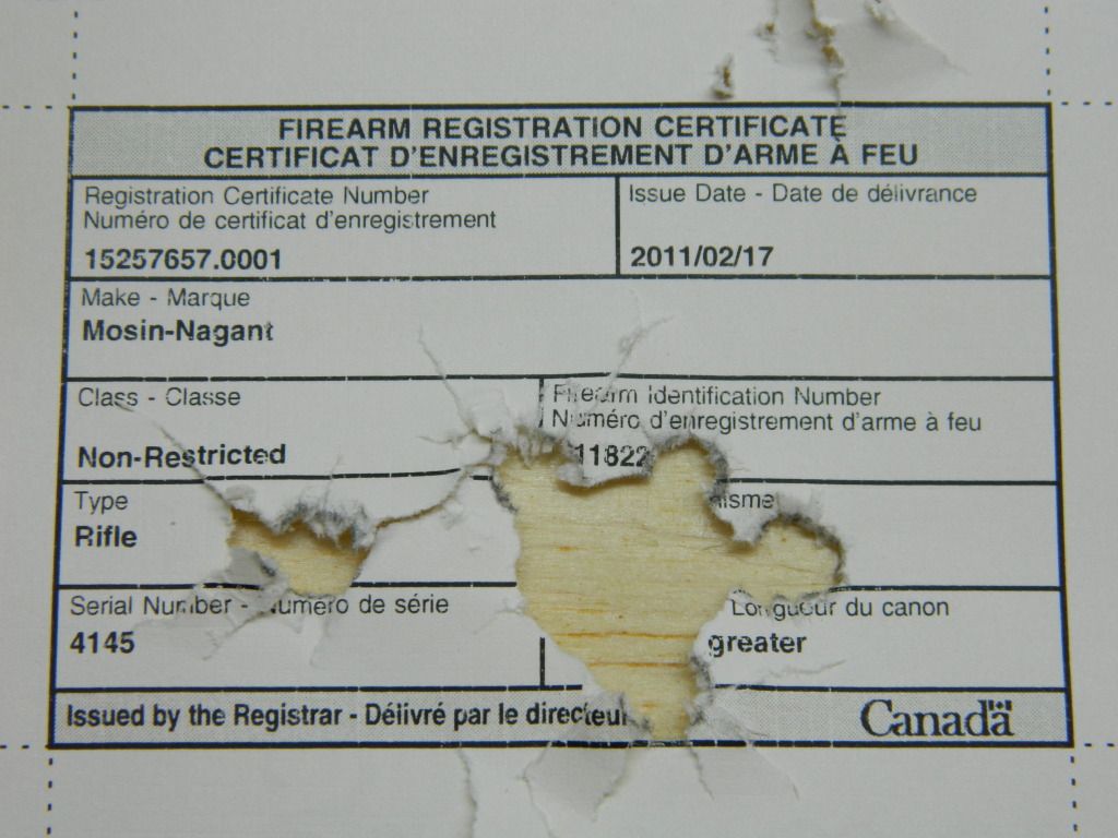 FIREARM REGISTRATION CERTIFICATE Page 2